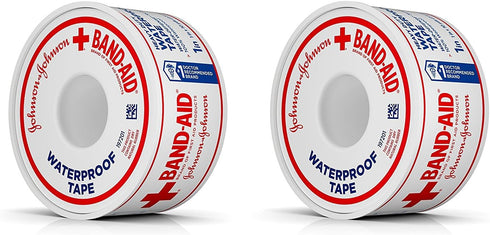 Band-Aid Brand of First Aid Products 100% Waterproof Self-Adhesive Medical Tape Roll to Secure Bandages, Durable First Aid Wound Care Bandaging Ta...