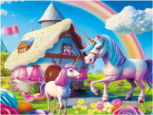 100 Piece Jigsaw Puzzle for Kids Age 4-8 Teens Gift Family Time (Pink Unicorns)...