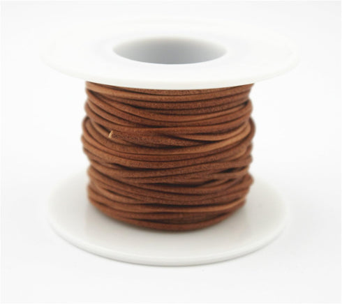Glory Qin Soft Round Genuine Jewelry Leather Cord Leather Rope (Natural 1.5mm 10Yards)...