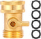 Water Hose Shut Off Valve, Heavy Duty 3/4 Inch Solid Brass Garden Hose Connector...