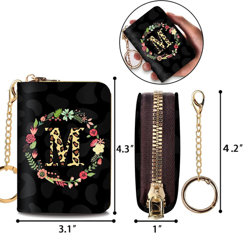 RFID Credit Card Holder Wallet for Women Slim, Mini Wallet Women Small, Card Wallets for Women Slim, Card Case Wallet Thin with Keychain Zipper Th...
