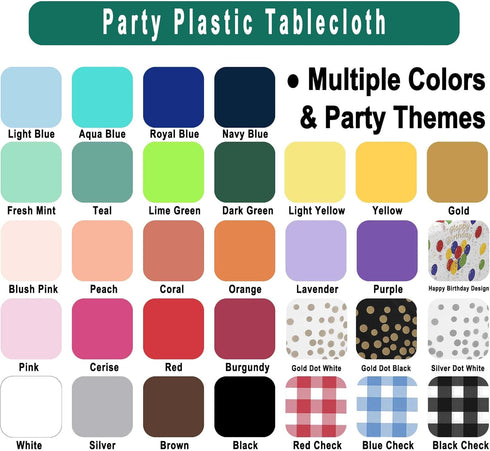 PARTY ULYJA Blush Pink Plastic Tablecloths 2 Pack 54 x 108 Inch Rectangular PEVA Vinyl Table Covers for Picnic Birthday Wedding Parties...