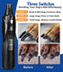 Dog Nail Grinder, Dog Nail Trimmers and Clippers Kit, 2-Speed and LED Light, Powerful Touch-Switch, Quiet and Low-Vibration Pet Nail Trimmers for ...