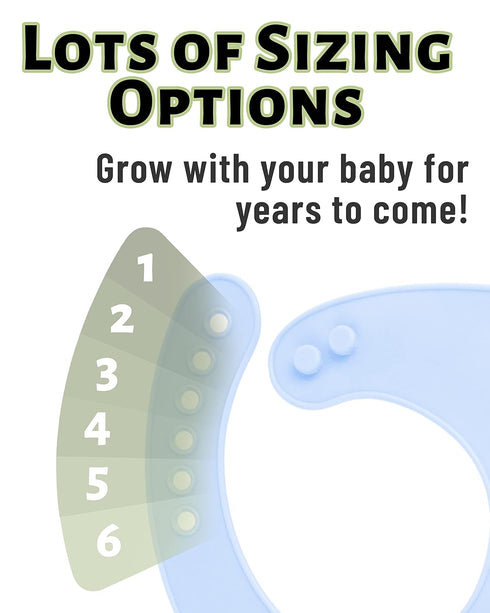 DF DUALFERV 4 pcs Silicone Bibs, Baby Bibs, Bibs for Baby Girls and Baby Boys, Waterproof of Baby Bib, Adjustable Toddler Bibs...