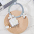 Cute Glitter Butterfly Cable Protector for iPhone Charger with White Pearl Keychain Pretty Bling Flower Butterflies for Women Girls,Data Line USB ...