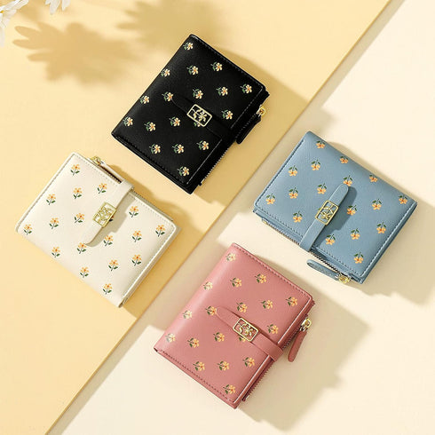 YINHEXI Women's Wallet, Faux Leather, Off White, Water Resistant, 5 Card Slots, 1 Cash Slot, 1 ID Window, 1 Zipper Coin Pocket, Portable, Fashiona...