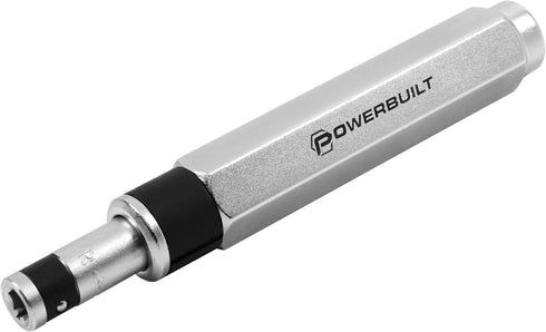 Powerbuilt - 7 Pc. Mini Impact Driver & Extractor Set, Hand Tools, Bit Drivers & Bits, Bit Drivers - Multi-In-One (647767), Silver...