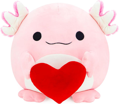 Axolotl Plush Animal, Love Heart Axolotl Plush Toy, Valentine's Day Gift for Girlfriend/Boyfriend 10.8IN(Love-Axolotl)...
