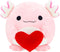 Axolotl Plush Animal, Love Heart Axolotl Plush Toy, Valentine's Day Gift for Girlfriend/Boyfriend 10.8IN(Love-Axolotl)...