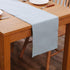 12 x 36 Inch Long Handmade Soft Faux Linen Table Runner with eco-Friendly Blended Fabric Suitable for Short Table Light Blue...