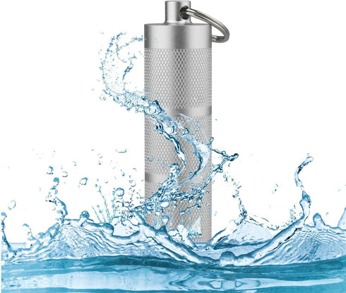 Waterproof Keychain Pill Holder - Compact, Portable, and Secure Pill Box with 3 Compartments - Pocket-Sized Pill Case and Container for Daily Medi...
