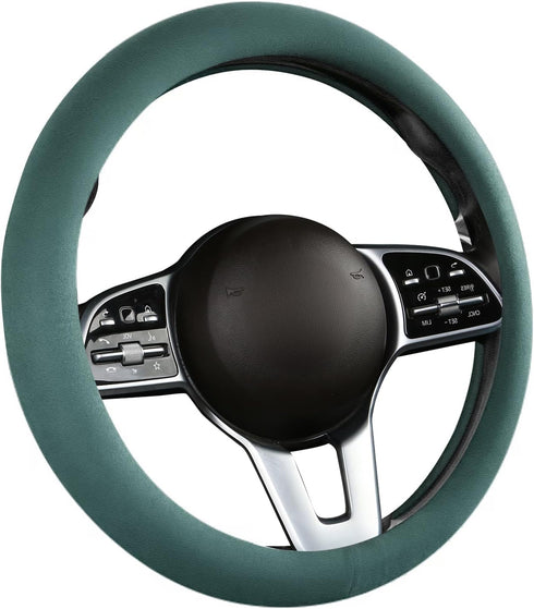 Cooling steering wheel coverSuede Steering Wheel Cover, Breathable, Anti-Slip, Warm in Winter and Cool in Summer, Universal 15 inch Standard Size[...
