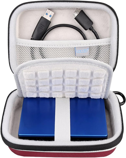 Lacdo Hard Drive Carrying Case for Western Digital WD My Passport/WD Elements/WD My Passport Ultra Portable External Hard Drive 1TB 2TB 3TB 4TB 5T...