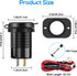 Linkstyle USB Car Charger Socket 12V, 30W Dual PD Type C & 18W QC3.0 Dual USB Charger Power Outlet Panel Waterproof Fast Charge Adapter with LED D...