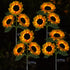 Solar Sunflower Lights, 800mA Solar Garden Light with Real Looking Flowers Outdoor Waterproof Solar Stake Lights for Back Yard, Flower Bed, Pathwa...
