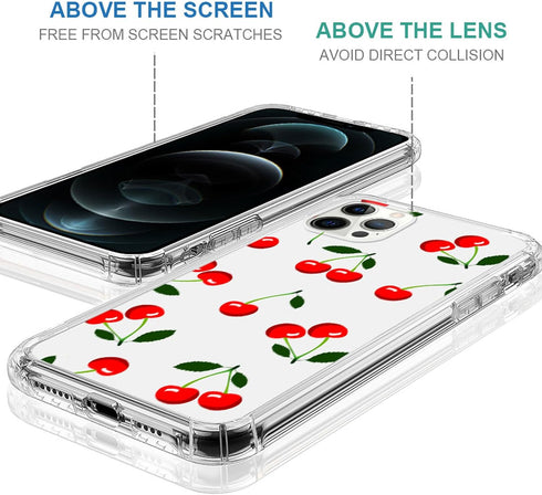 ZHEGAILIAN Case Compatible with iPhone 11 Pro Max Case,Cherry Pattern Clear Case for iPhone 11 Pro Max,Anti-Scratch Shockproof Transparent Soft Co...