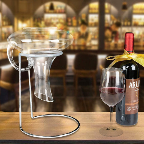 Wine Decanter Drying Stand with Rubber Coated Top to Prevent Scratches, Wine-Decanter Drying Rack for Standard Large Wine Decanters, Decanter Clea...