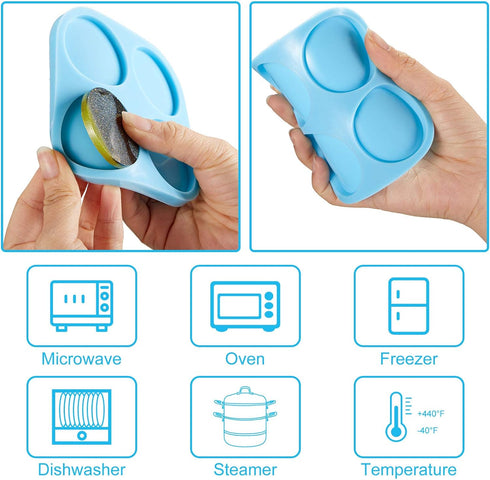 Phone Grip Mold 4 Circle Shape Epoxy Resin on Top Phone Grip Mold with 10 Pieces Blank Sublimation Holders Circle Silicone Molds for DIY Design(Bl...