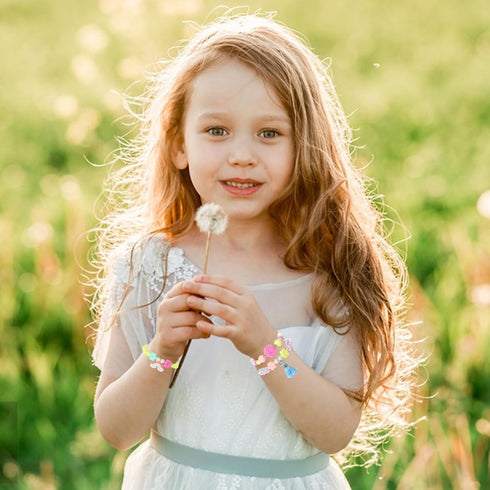 PinkSheep Toddler Bracelets for Girls Jewelry: 36 Pcs Bluk Little Girl Bracelets, Cute Toddler Bracelets for Girls 2 3 4 5 6 7 Years Old - Princes...