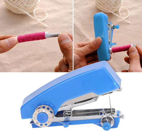 Handheld Sewing Machine, Portable Handy Stitch, Mini Manual Sewer Hand Stitcher Needlework Tool for DIY Crafts Home Travel......