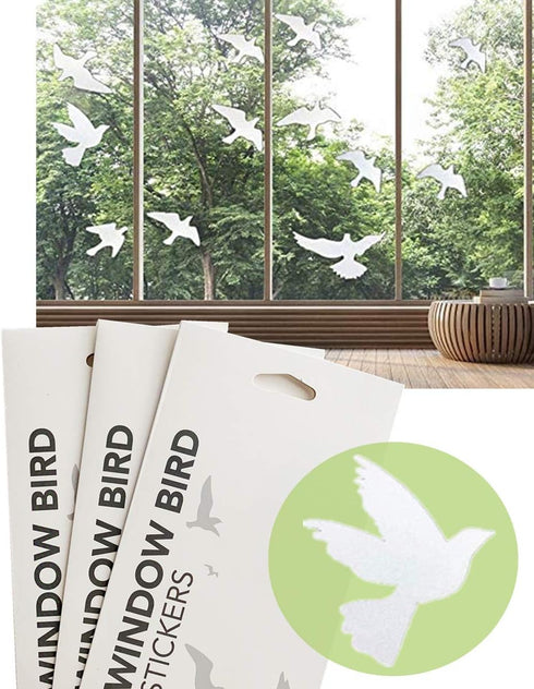 Anti-Collision Window Bird Stickers Decals Glass Door Protect and Save Bird Strikes (Transparent-36 Pcs)...