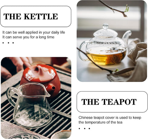 Luxshiny 2pcs Glass Teapot Replacement Lids:Tea Cup Covers, Teapot Covers, Teapot Lid Replacement, Clear Tea Kettle Lids Lids, Glass Teapot Access...