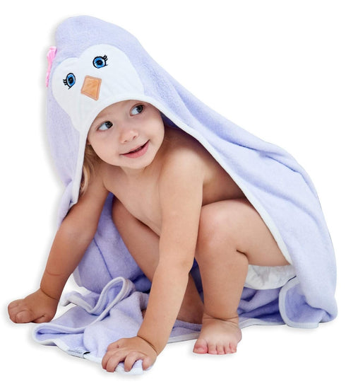 HIPHOP PANDA Hooded Towel - Rayon Made from Bamboo, Bath Towel with Bear Ears for Newborn, Babie, Toddler, Infant - Absorbent Large Baby Towel - P...