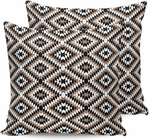 Brown Black Outdoor Pillow Cover 18x18 Inch Cushion Sham Case, Waterproof Decorative Square Throw Pillowcase for Outside Garden Patio Porch Couch ...