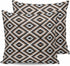 Brown Black Outdoor Pillow Cover 18x18 Inch Cushion Sham Case, Waterproof Decorative Square Throw Pillowcase for Outside Garden Patio Porch Couch ...