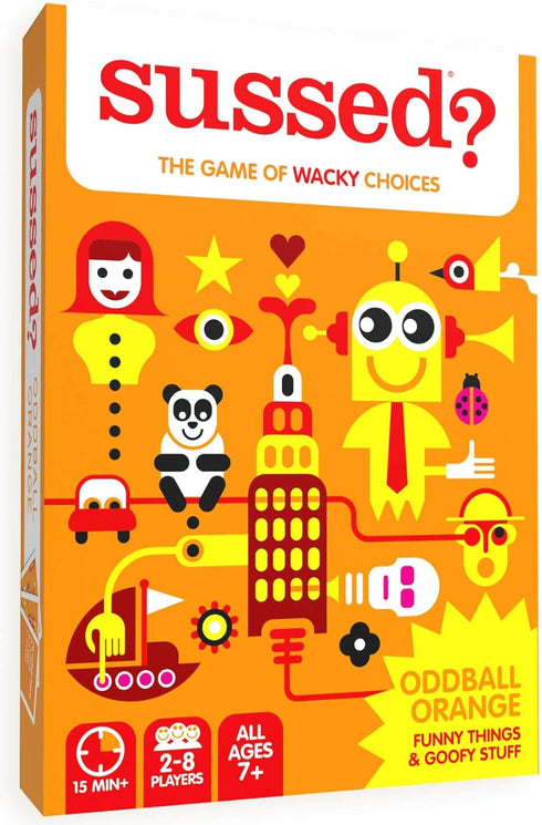 SUSSED The Game of Wacky Choices - Social Card Games for Kids & Adults - Family Party Travel Game - Hilarious & Easy to Play - Oddball Orange Deck...