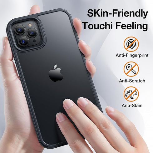 for iPhone 12 Pro Max Phone Case, Shockproof for Phone 12 Pro Max Case, Military Grade Drop Protection, Protective Hard Back Slim Translucent Case...