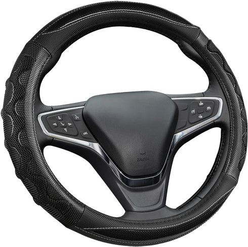 GIANT PANDA Steering Wheel Cover for Chevy Silverado - Car Steering Wheel Cover for Chevrolet Colorado Tahoe - Black...