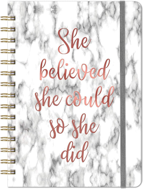 Frasukis Ruled Notebook/Journal - Spiral Notebook with Premium Thick Paper, 8.5" X 6.4", College Ruled Spiral Notebook, Waterproof Hardcover, Perf...