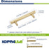 2-Pack Solid Brass Kitchen Cabinet Pulls, Gold Modern T-Bar Handles, 3-3/4-Inch Hole Center Hammered Handles for Dresser Drawer Cupboard, 5-9/16 I...