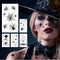 Halloween Makeup Face Temporary Tattoos - Halloween Spider Witch Costume for Women Kids Adults Men Web Stickers| Scary Black Fake Spiderweb Eye Bo...