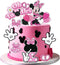 10 Pcs 2nd Mouse Cake Decorations- “Oh Twodles” Mouse Birthday Cake Topper Black and Red Birthday Party Decorations for Kids Boys Two Birthday Par...