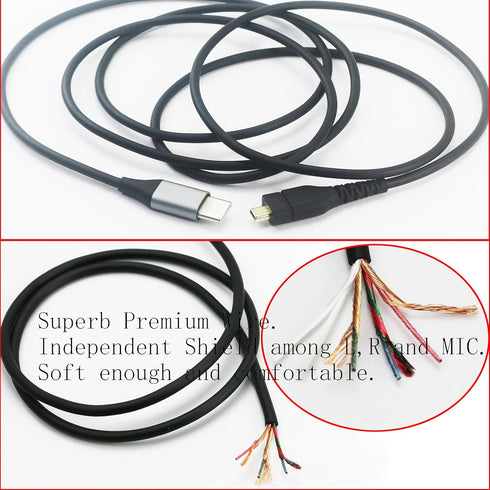 NewFantasia USB C cable Replacement Audio Cable Compatible with SteelSeries Arctis 3, Arctis Prime, Arctis 5, Arctis 7, Arctis Pro Gaming Headset ...