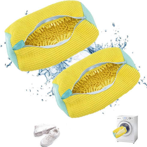 Shoe Washing Machine Bag Laundry Bag,JIAOYUNLILI 360° Wrap-Around Shoe Cleaning Bag, Reusable Shoe Washing Bag for All Shoe Types,Sneaker Washing ...