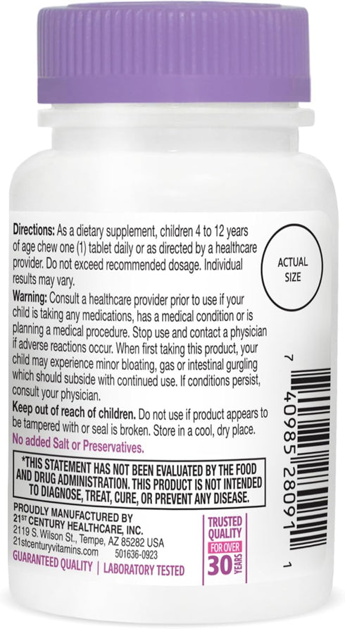 21st Century Zoo Friends Probiotic Chewable, Fruit Punch Flavors, 30 Count...
