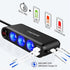 USB Cigarette Lighter Adapter, 200W Car Cigarette Lighter Plug Splitter Adapter USB Charger Extension Cord 3 Socket Way 12V/24V Plug Car Charger A...