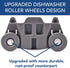 (4-pack) W10195416 NEW UPGRADED Replacement Part for Lower Dishwasher Wheel – Compatible with GE/Whirlpool/Kenmore - AP5983730, W10195416V, W10105417, PS11722152, W10195416VP