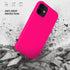 ZUSLAB Nano Silicone Case Compatible with Apple iPhone 12 Mini 2020, Liquid Silicone Rubber Shockproof Soft Full Protection Cover - Neon Pink...