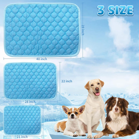Dog Cooling Mat - Extra Large Thicken Self Cooling Mat for Small Medium Large Dogs,Easy Washable,Water Absorption Top,Materials Safe,...