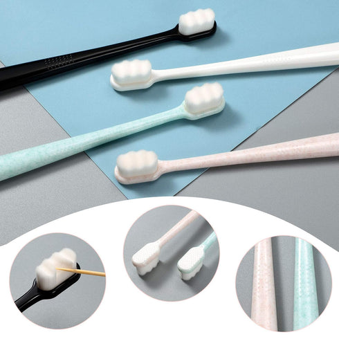 4 Pieces Extra Soft Toothbrushes for Sensitive Gums with 20000 Micro Nano Bristle for Adult Pregnant Gum Recession Elderly Braces, Protect Fragile...