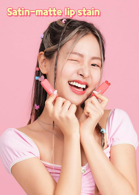 COLORGRAM Juicy Blur Tint 01 Coral Hip | Daily Semi-Matte, Semi-Glossy, Long-Lasting Lip Stain, Moisturizing, Buildable & Blendable, highly Pigmen...