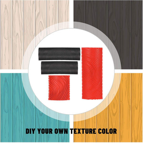 Rubber Empaistic Wood Grain Graining Pattern DIY Grain Painting Tool Wood Graining Painting Tool Wood Texture Graining Tool Household Wall Art Pai...