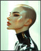 Posterizer 1 pcs-futuristic sleek woman in dark clothing 1-Abstract & Modern Art-Fantasy & Fiction Art-Gift for Women, Fashionistas, Designer Fash...