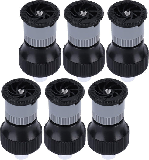 6PCS Lawn Sprinkler Garden Sprinkler, 360° Rotating Buried Spray Nozzle Large Area Coverage Automatic Lawn Sprinkler Heads G1/2 Female Thread Adju...