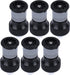 6PCS Lawn Sprinkler Garden Sprinkler, 360° Rotating Buried Spray Nozzle Large Area Coverage Automatic Lawn Sprinkler Heads G1/2 Female Thread Adju...