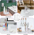 Clear Acrylic Pencil Pen Holder Cup, Desk Organizers and Accessories, Makeup Brush Holder 3 Compartments, Modern Minimalist Desktop Stationery Sto...